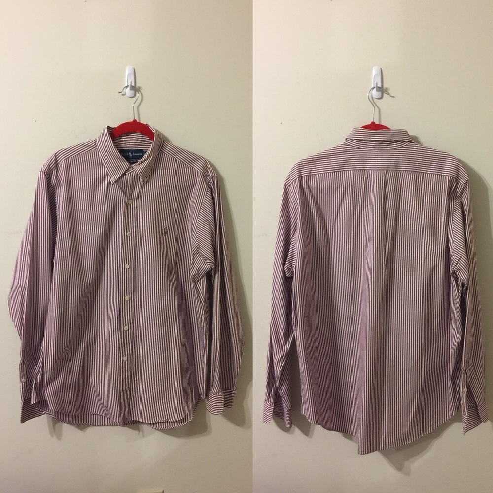 Ralph Lauren Classic Fit Red Stripe Button Down